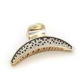 Half Moon Metal Crystal Jaw Claw Hair Clip