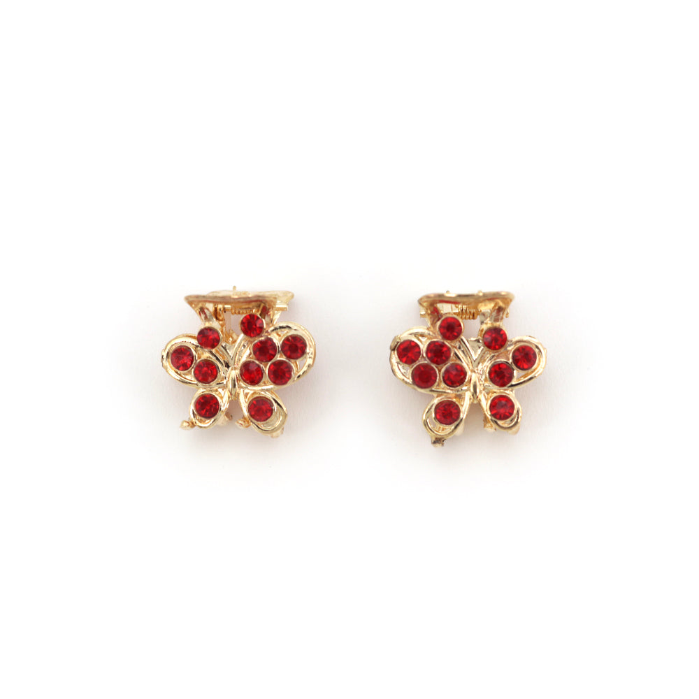 Mini Butterfly Colored Stone Clips | Shop Amina Beauty