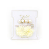 Pearl & Flower Hair Clip-Set of 3