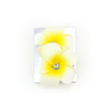 Maui Flower Hair Clips with Crystal- Set of 2
