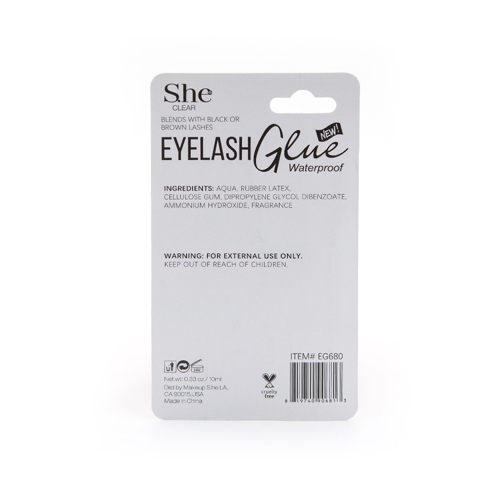 S.he Clear Waterproof Eyelash Glue | Shop Amina Beauty