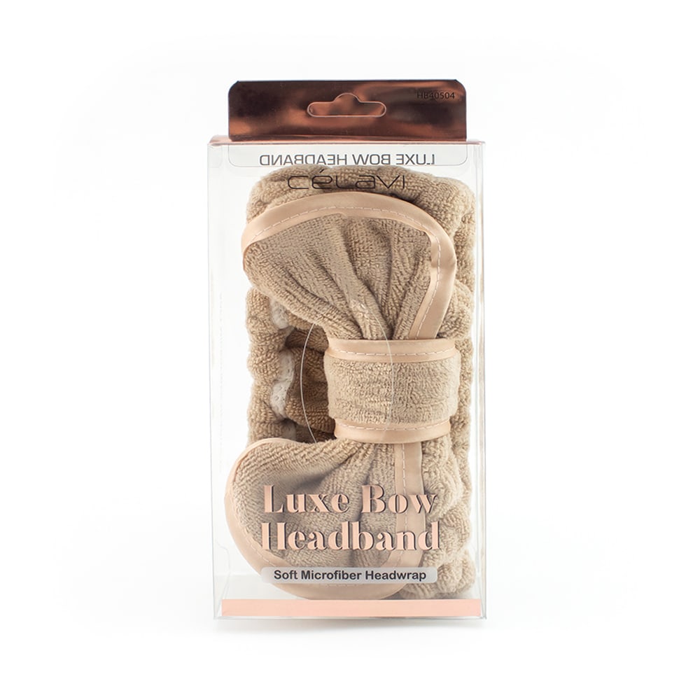 Luxe Bow Headband - Brown
