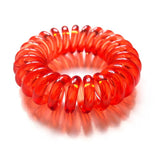 Hair Tie Red Phone Cord & Pearls - Pack of 4 | Shop Amina Beauty
