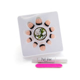 Te Amo Black & White French Polish Nails | Shop Amina Beauty