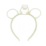 White Pearl Mouse Ears Headband