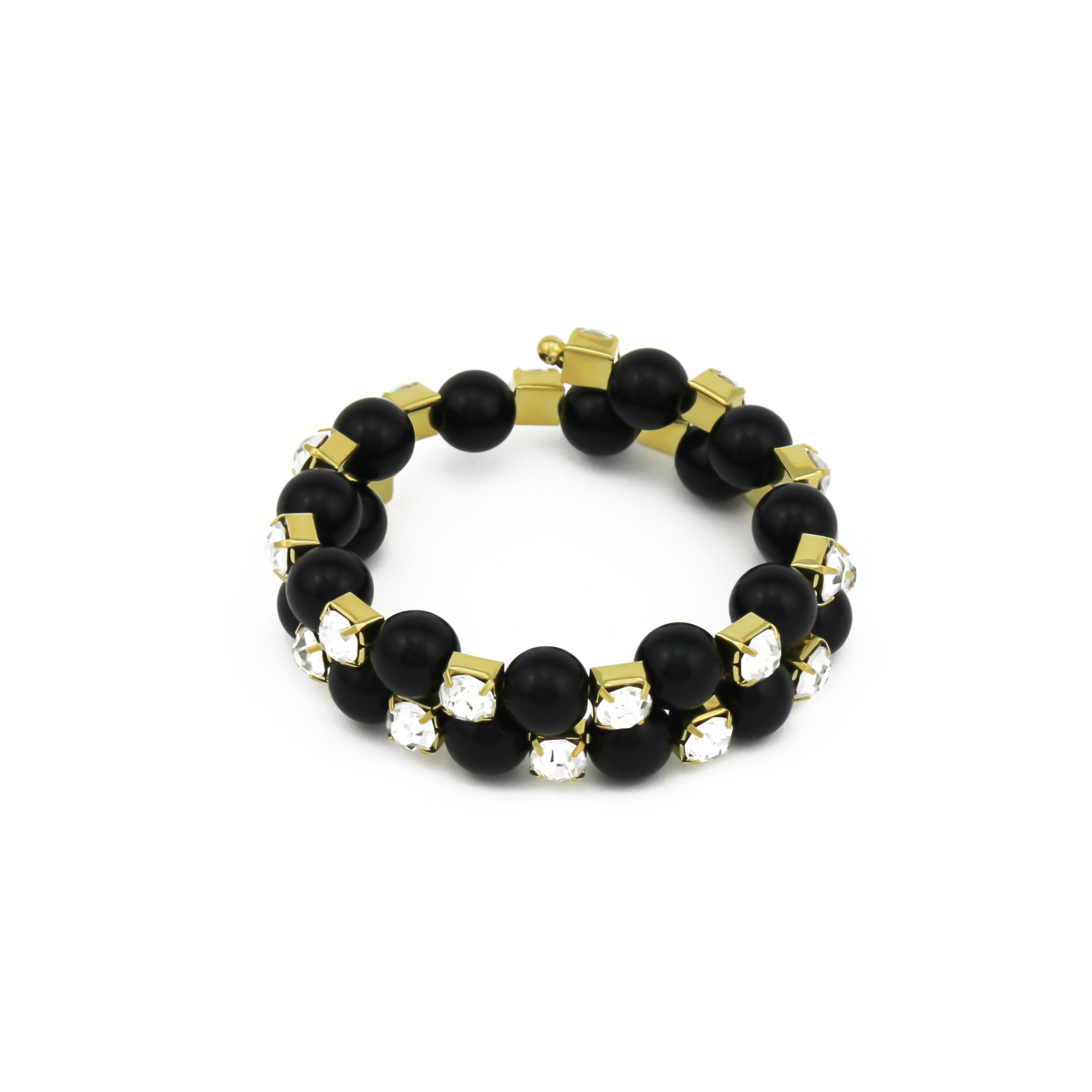 Gold & Black Pearl Bracelet  | Shop Amina Beauty
