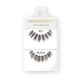 Shop Amina Beauty Human Hair Eyelashes - Style 21