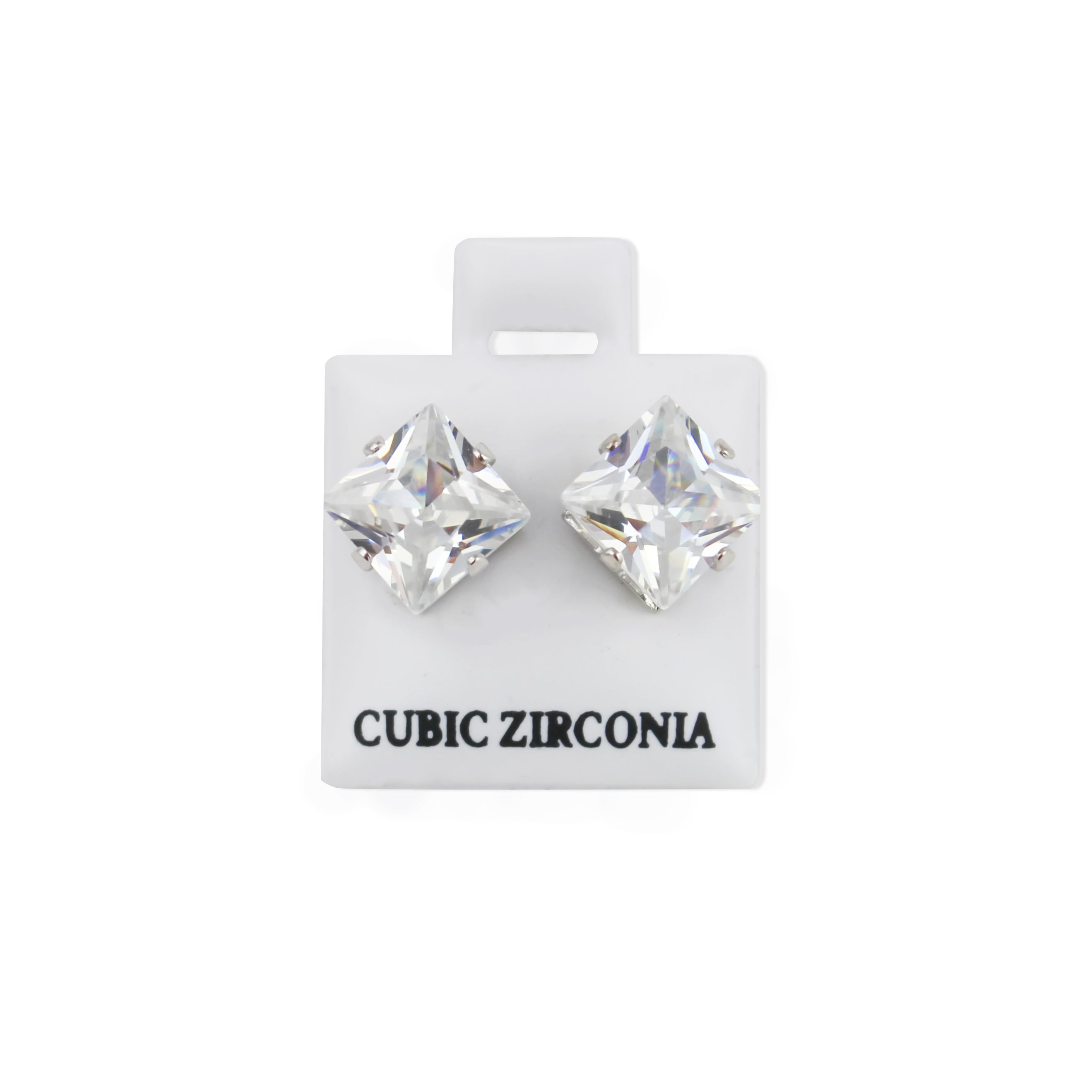 Large Square CZ Earrings | Shop Amina Beauty