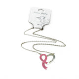 Live Laugh Love Pink Ribbon Necklace | Shop Amina Beauty