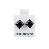 Medium Square Black CZ Earrings | Shop Amina Beauty