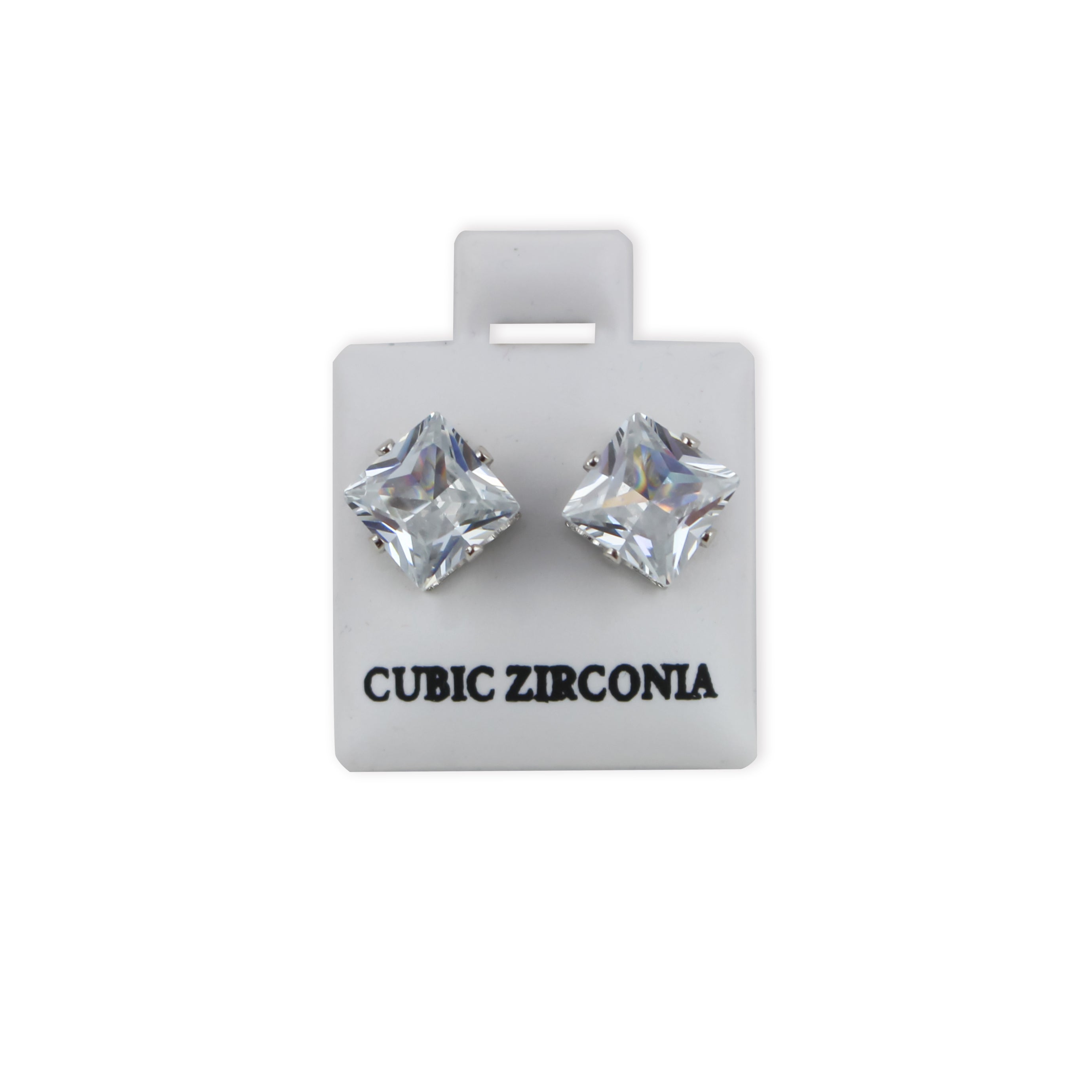 Medium Square CZ Earrings | Shop Amina Beauty